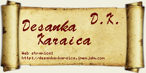 Desanka Karaica vizit kartica